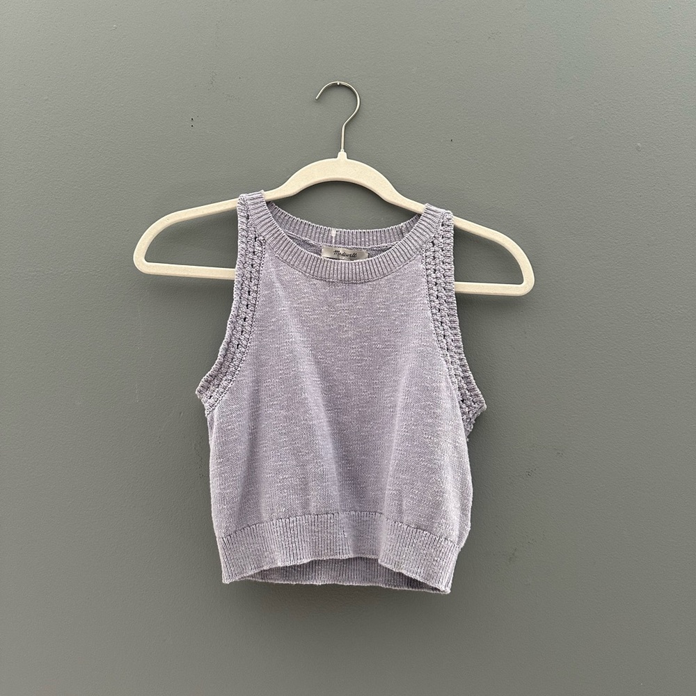 NWT Madewell powder blue sweater tank, XS